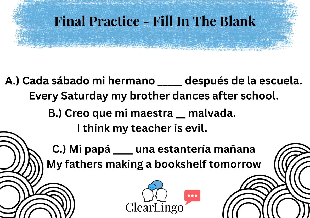 Spanish Present Tense 101 E-Book